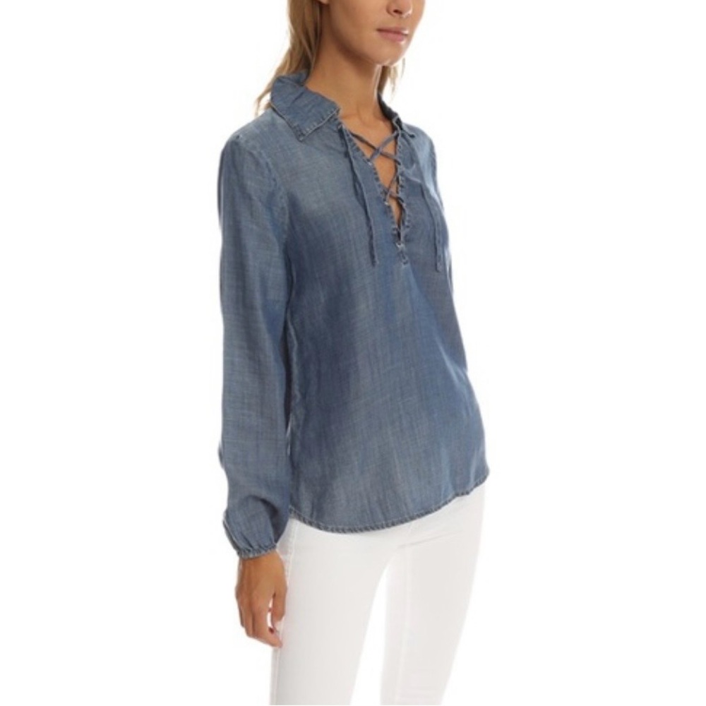 FRAME chambray top
